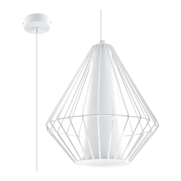 Biała lampa wisząca Sollux Alfredo-image-3