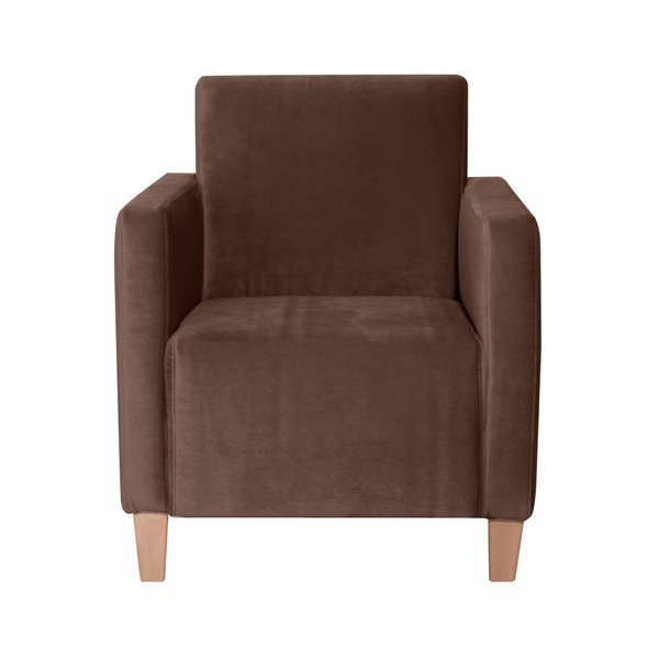 Brązowy fotel Max Winzer Milla Velvet-image-1