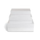 Białe kartonowe pojemniki zestaw 3 szt. z pokrywką 42,5x29,5x13 cm Kian Paper Laminate – Bigso