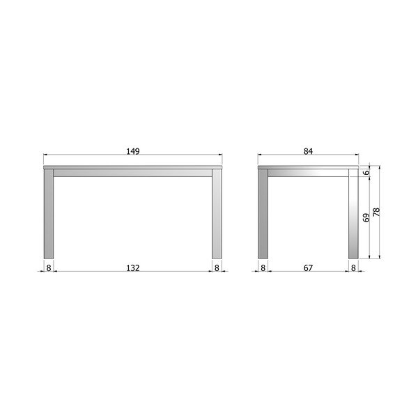 Stół do jadalni Largo Untreated, 85x150 cm-image-3