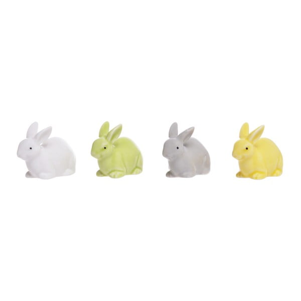 Zestaw 4 zajączków ceramicznych Ewax Rabbit