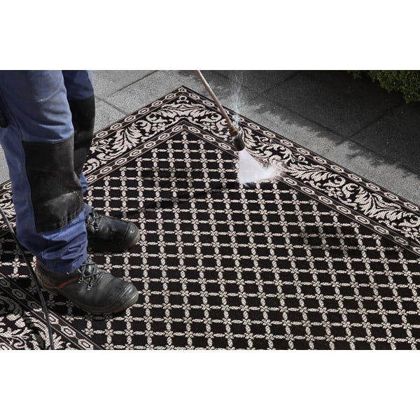 Czarno-kremowy dywan odpowiedni na zewnątrz NORTHRUGS Royal, 160x230 cm-image-1