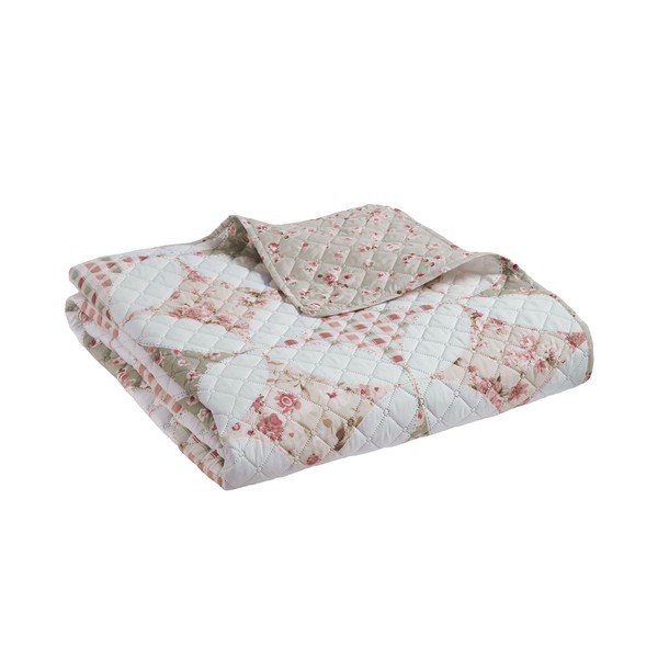 Zielona narzuta pikowana 220x230 cm Pinsonic Patchwork – Catherine Lansfield