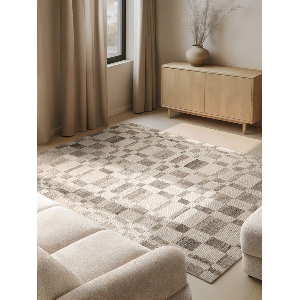 Kremowy wełniany dywan tkany ręcznie 120x180 cm Boho 1.0 Structa – Vikosa-image-1