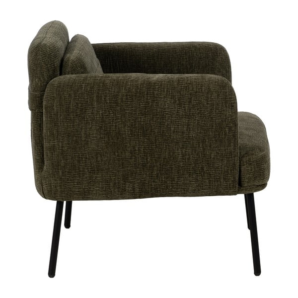 Zielony fotel z tkaniny szenilowej Bind – Ixia-image-3