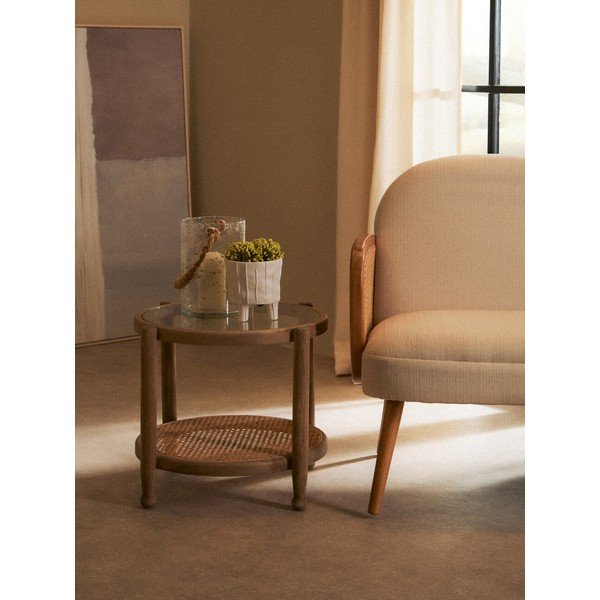 Okrągły stolik ze szklanym blatem ø 57 cm Cebu – Premier Housewares-image-1