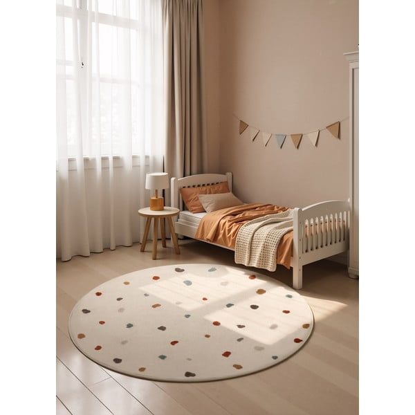 Kremowy dywan dziecięcy ø160 cm Funny Dots – Hanse Home-image-1