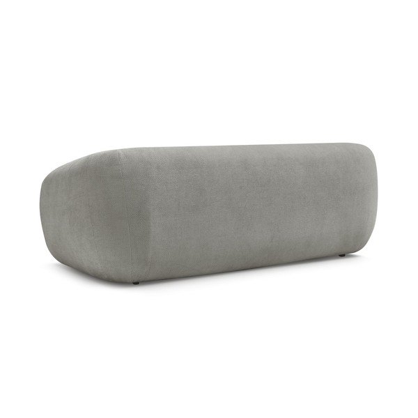 Jasnoszara rozkładana sofa z tkaniny szenilowej 228 cm Neyo – Bobochic Paris-image-4