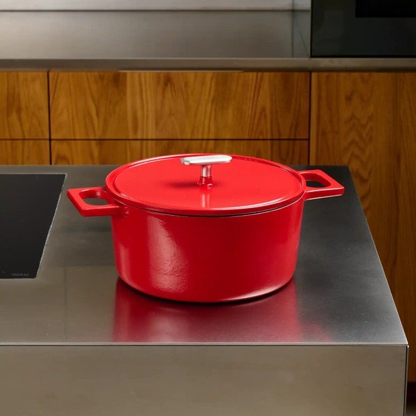 Garnek żeliwny z pokrywką odpowiedni na indukcję 5,5 l Mattia 3.0 – FABINI-image-1