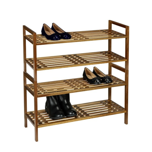 Regał na buty z litego drewna akacjowego w naturalnym kolorze 69x40,5x27 cm Fondi – Wenko-image-4