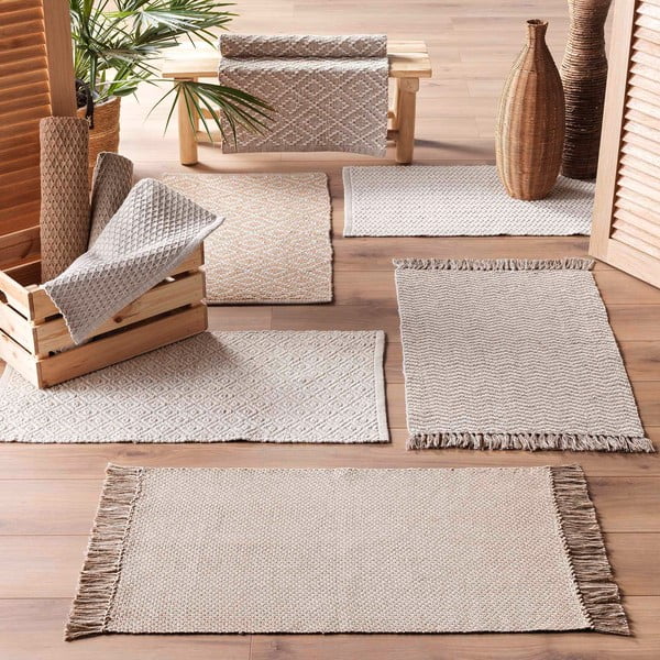 Jasnobrązowy dywan odpowiedni do prania 50x80 cm Alessia – douceur d'intérieur-image-2