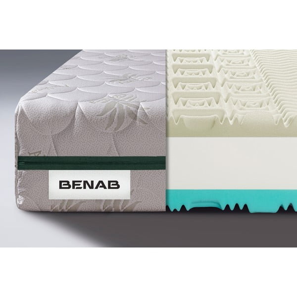 Twardy/średnio twardy dwustronny materac piankowy 160x200 cm BonRelax HR VISCO – BENAB-image-1