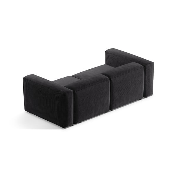 Ciemnoszara sztruksowa sofa 224 cm Bergamo – Cosmopolitan Design-image-4