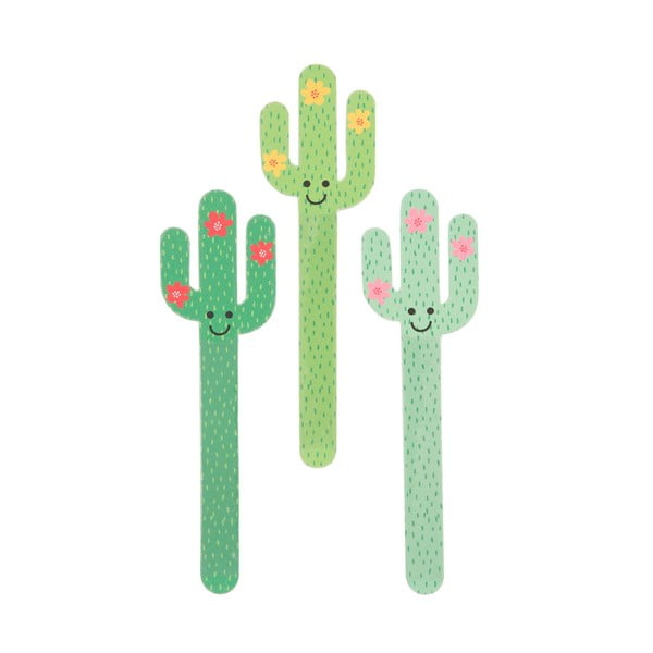 Zestaw 3 pilników do paznokci Sass & Belle Cactus