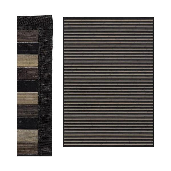 Szary bambusowy dywan 140x200 cm – Casa Selección-image-2