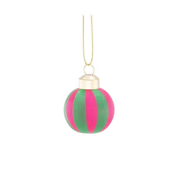 Tekstylne bombki zestaw 6 szt. 12 cm Yarn Stripe – Sass & Belle-image-1