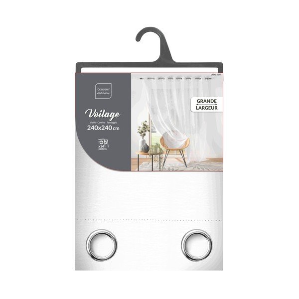 Biała firanka z woalu 240x240 cm Lissea – douceur d'intérieur-image-3