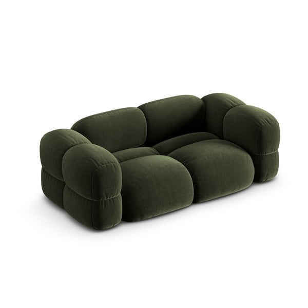 Zielona aksamitna sofa 210 cm Loretto – Cosmopolitan Design-image-3