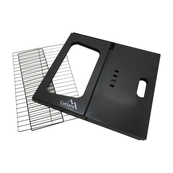 Składany czarny grill na węgiel drzewny Cattara Piran-image-4