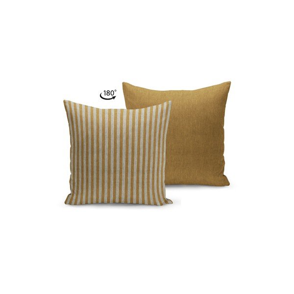 Brązowo-beżowa poszewka na poduszkę Kate Louise Stripes, 45x45 cm-image-1
