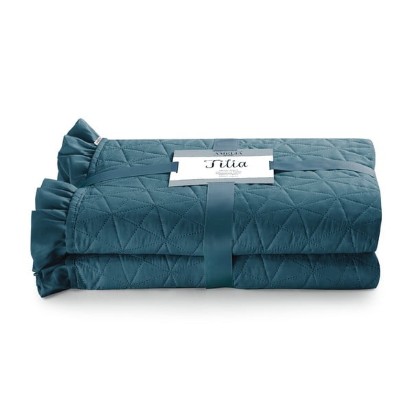 Niebieska narzuta AmeliaHome Tilia Marine, 260x240 cm-image-2