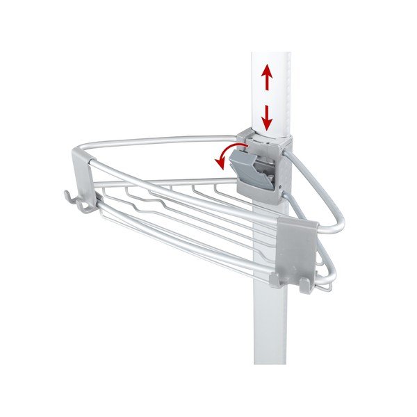 Aluminiowa teleskopowa półka łazienkowa w kolorze matowego srebra Purio – Wenko-image-4