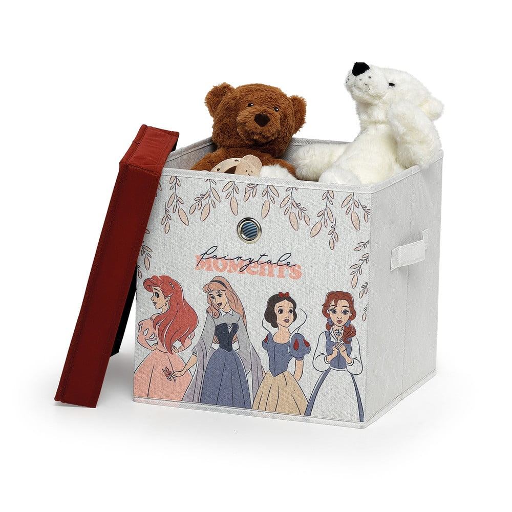 Dziecięcy materiałowy pojemnik z pokrywą Domopak Disney Princess, 30x30x30 cm