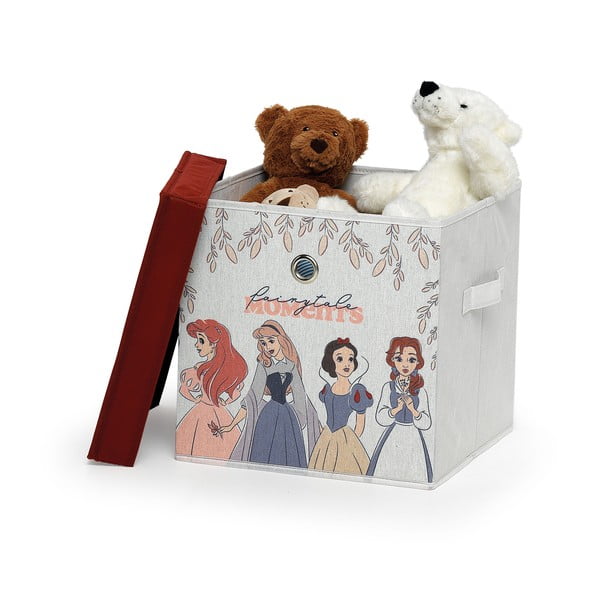Dziecięcy materiałowy pojemnik z pokrywą Domopak Disney Princess, 30x30x30 cm