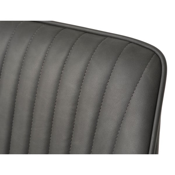 Ciemnoszare tapicerowane fotele jadalniane zestaw z podłokietnikami 2 szt. Nolan Stripe – Unique Furniture-image-3