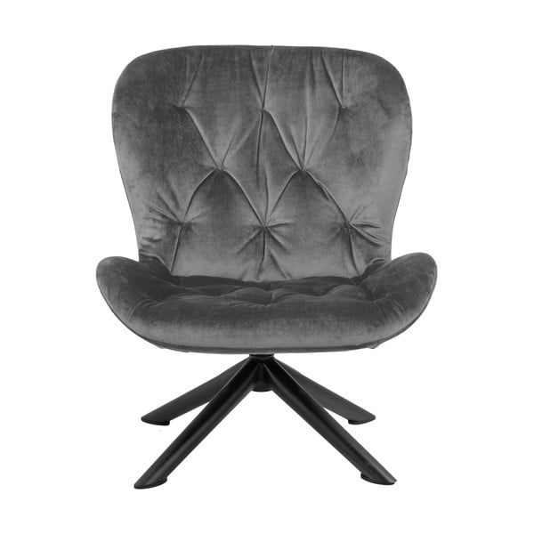 Szary aksamitny fotel Actona Batilda-image-2