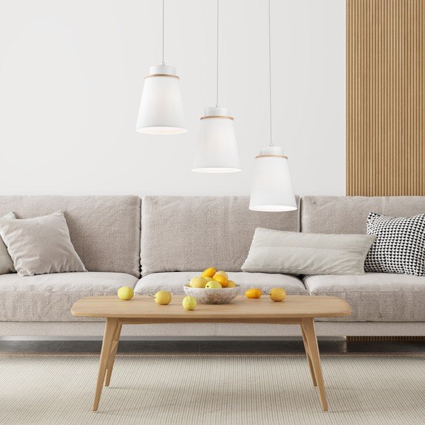Biała lampa wisząca − LAMKUR-image-3
