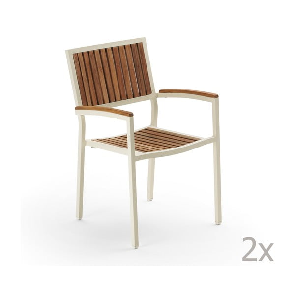 Zestaw 2 krzeseł ogrodowych Pranzo