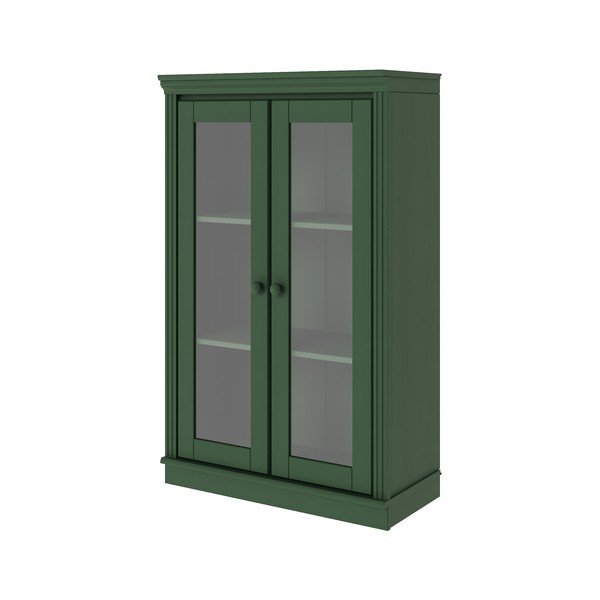 Zielona witryna z litego drewna sosnowego 74x118x35 cm Anita – Støraa-image-4