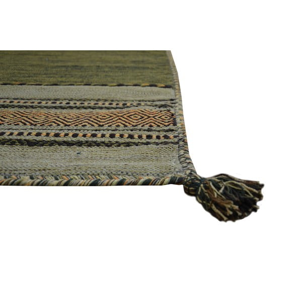 Zielono-brązowy bawełniany chodnik Webtappeti Antique Kilim, 60x200 cm-image-2