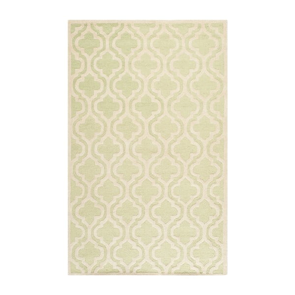 Zielono-biały dywan wełniany Safavieh Lola, 243x152 cm
