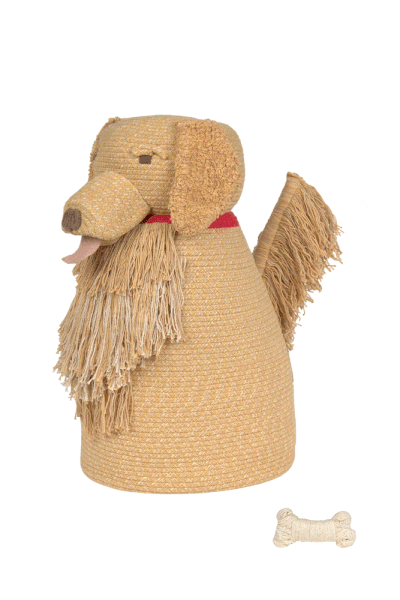 Beżowy tekstylny dziecięcy kosz na zabawki 40x30x55 cm Luna – Lorena Canals