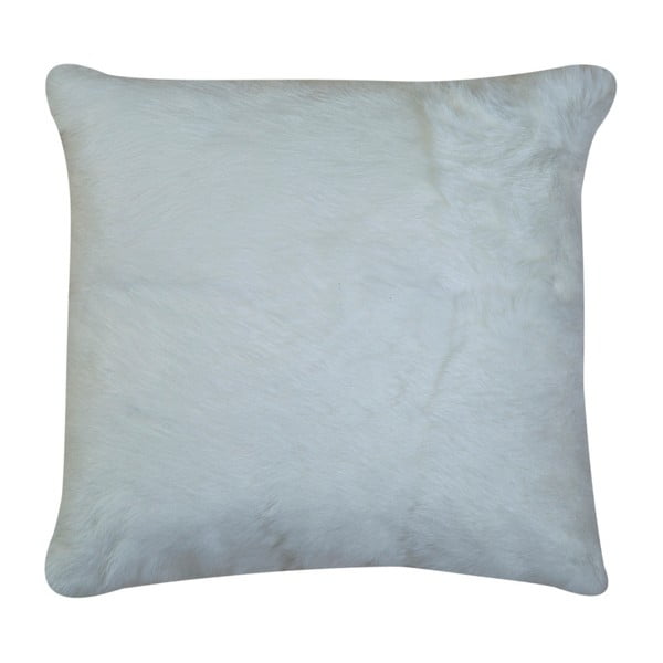 Biała poduszka z króliczej skóry Pipsa Natural, 40x40 cm