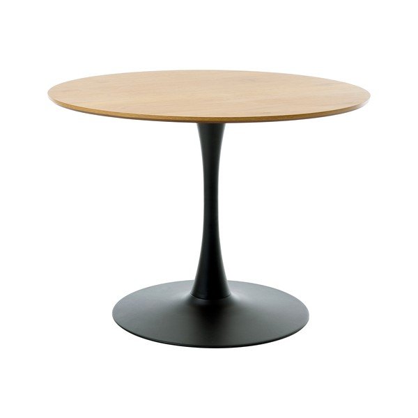 Okrągły stół z blatem w dekorze dębu ø 100 cm Cesura – Unique Furniture