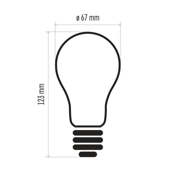 Żarówka LED EMOS Filament A67 Neutral White, 17W E27-image-2