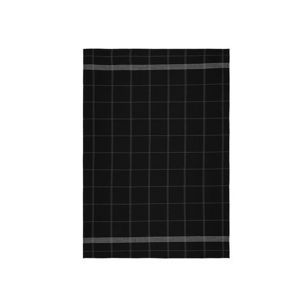 Czarna ścierka kuchenna z bawełny Södahl Geometric, 50x70 cm