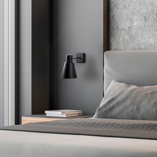 Kinkiet w czarno-złotym kolorze ø 14 cm Funnel – Opviq lights-image-3