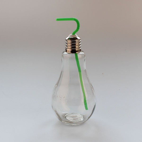 Szklanka z zieloną słomką Dakls, obj. 850 ml