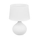 Biała lampa stołowa z ceramiki i tkaniny Reality Martin, wys. 29 cm