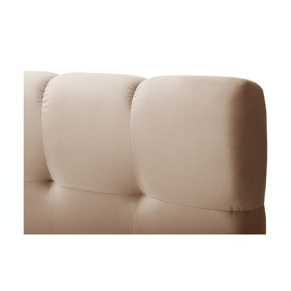 Jasnobrązowe łóżko boxspring ze schowkiem 160x200 cm Bali – Cosmopolitan Design-image-1