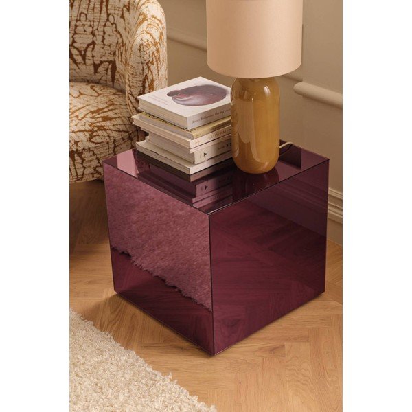 Szklany stolik 45,5x45,5 cm Cube – Ellos Home-image-1