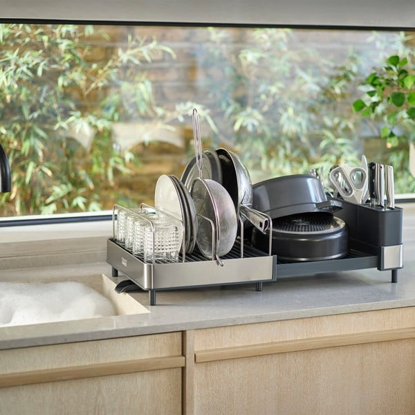 Metalowy ociekacz w niebiesko-srebrnym kolorze Extend – Joseph Joseph-image-1