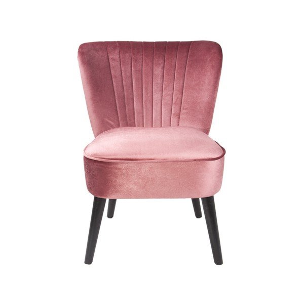 Różowe krzesło z aksamitnym obiciem Leitmotiv Luxury-image-2