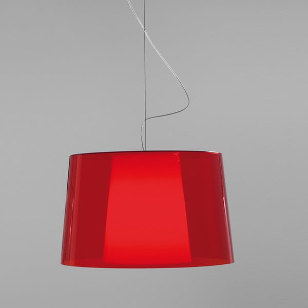 Czerwona lampa wisząca Pedrali L001S/BA