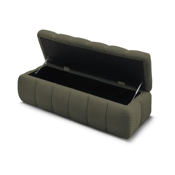 Zielona  ławka z materiału bouclé Mont Blanc – Bobochic Paris-image-4