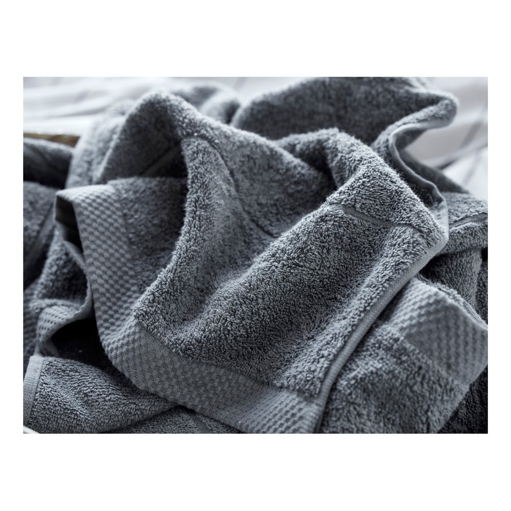 Ciemnoszary bawełniany ręcznik frotte 50x100 cm Line – Södahl (zdjęcie 3)
